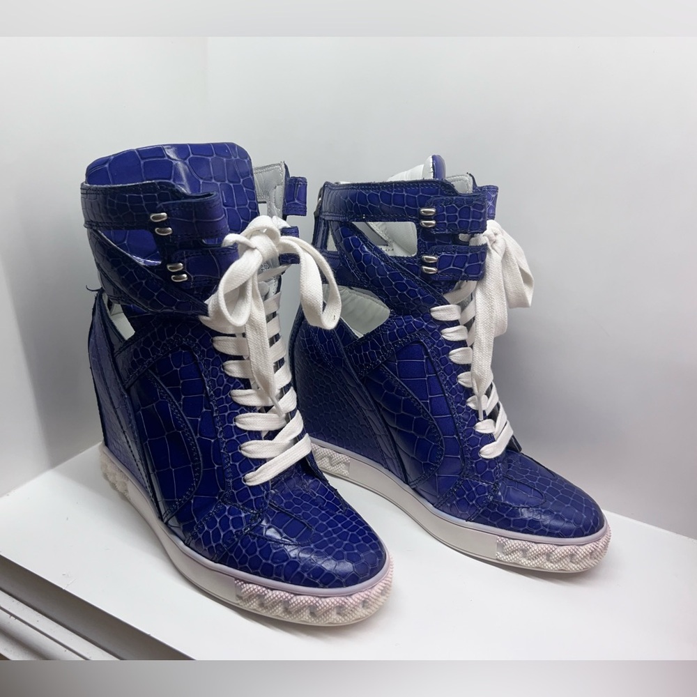 Casadei Embossed Platform Sneakers - image 1